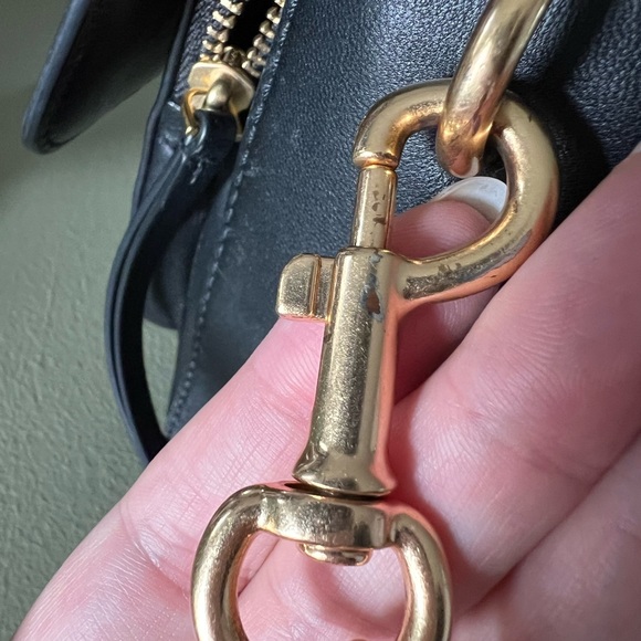 Tory Burch Flemming Black Leather Crossbody Bag - Picture 9 of 13